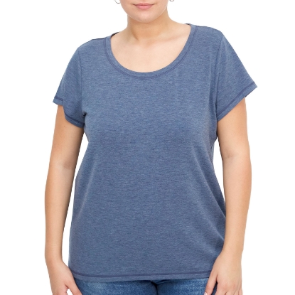 Plus Size Short Sleeve Insert French Terry Top