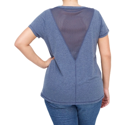 Plus Size Short Sleeve Insert French Terry Top