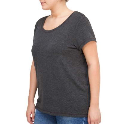 Plus Size Short Sleeve Insert French Terry Top