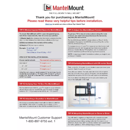 Picture of MantelMount MM700 Pro Drop Down and Swivel Television Mount