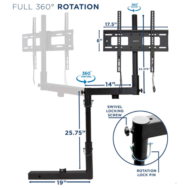 Picture of Mount-It! MI-380 Tailgate TV Hitch Mount