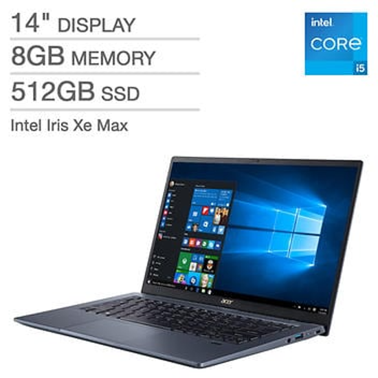 Picture of Acer Swift 3x 14" Laptop - 11th Gen Intel Core i5-1135G7 - Intel Iris Xe Max - 1080p - Steam Blue