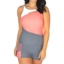 Free Country Ladies 2-piece Swim Set With Colorblock Cut-Out Tankini & Swim Short