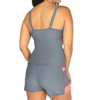 Free Country Ladies 2-piece Swim Set With Colorblock Cut-Out Tankini & Swim Short