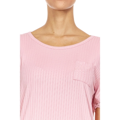 Flora Ladies 2-Piece Rib Knit Pj Set