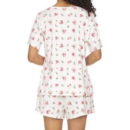 Flora Ladies 2-Piece Rib Knit Pj Set
