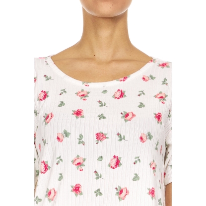 Flora Ladies 2-Piece Rib Knit Pj Set