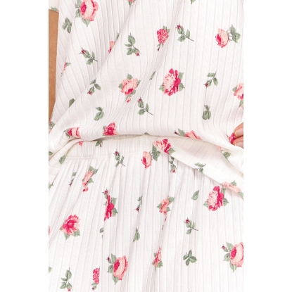 Flora Ladies 2-Piece Rib Knit Pj Set