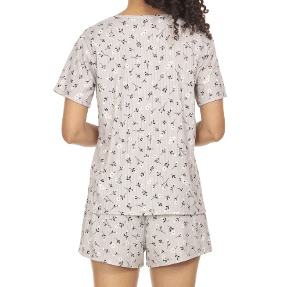 Flora Ladies 2-Piece Rib Knit Pj Set