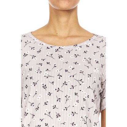 Flora Ladies 2-Piece Rib Knit Pj Set