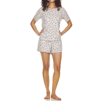 Flora Ladies 2-Piece Rib Knit Pj Set