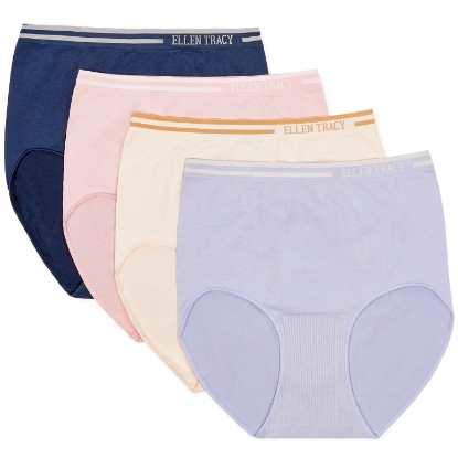 Ellen Tracy Women's Seamless Briefs, 4 Pack
