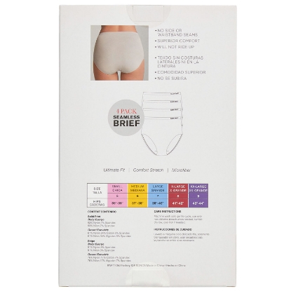 Ellen Tracy Women's Seamless Briefs, 4 Pack