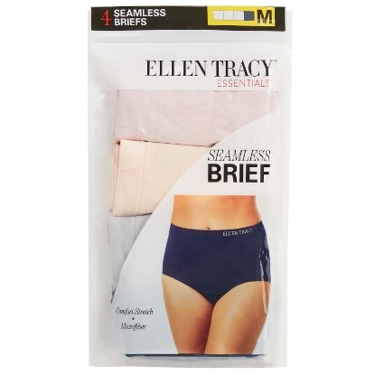 Ellen Tracy Women's Seamless Briefs, 4 Pack
