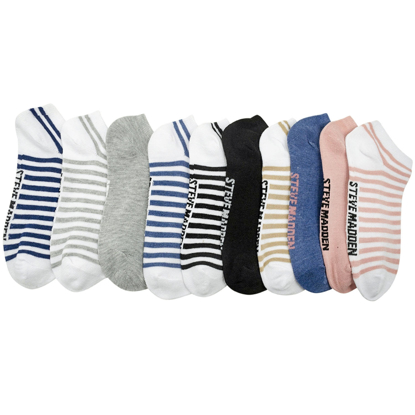 Steve Madden Women's Low-Cut Fashion Sock 10 Pack