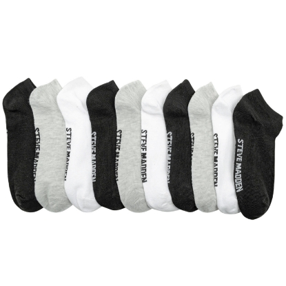 Steve Madden Women's Low-Cut Fashion Sock 10 Pack