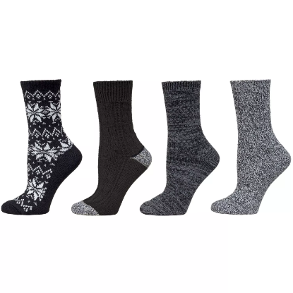 Cuddl Duds Boot Crew Sock (4 Pack)