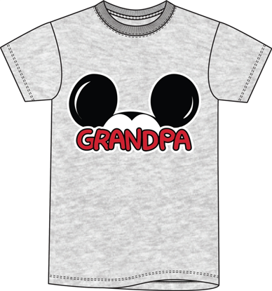 Picture of Adult Grandpa Basic Crew Tee Gray