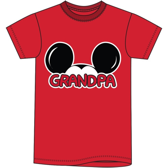 Picture of Disney Mickey Mouse Grandpa Family T-Shirt Red XL