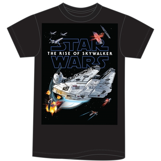 Picture of Adult T Shirt Star Wars Battle The Rise of Skywalker Tee Black