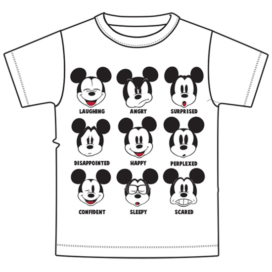 Picture of Adult Unisex T-Shirt Mickey Expressions White