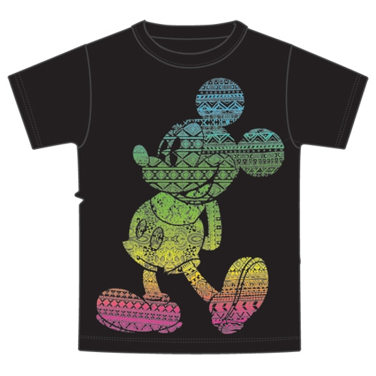 Picture of Adult Unisex T-Shirt Rainbow Pattern Mickey Black