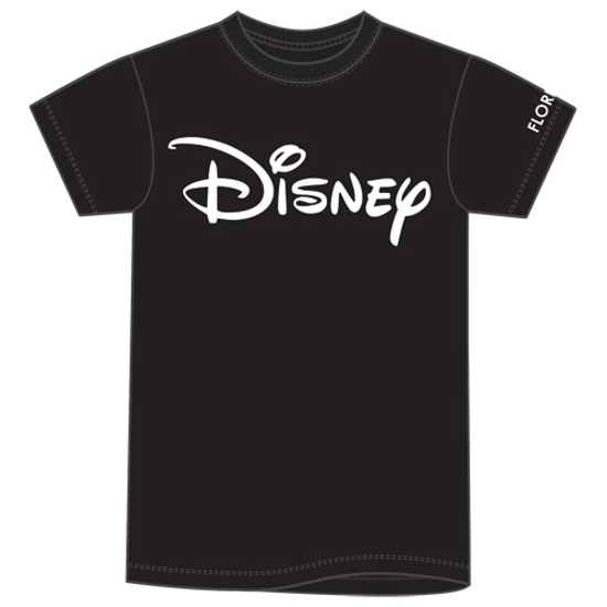 Picture of Adult Unisex Tee Shirt Disney Logo Black Florida Namedrop