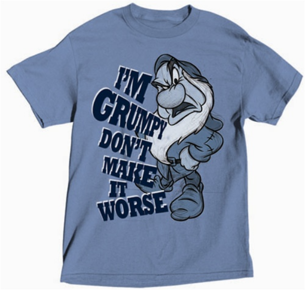 Picture of Mens T Shirt I'm Grumpy Faded Denim