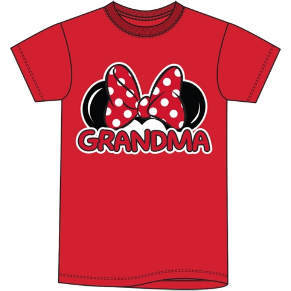 Picture of Disney Family Minnie Grandma Red T-Shirt XL