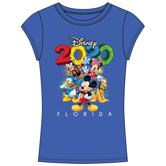 Picture of Junior Fashion Top 2020 Fun Friends Mickey Minnie Goofy Donald Pluto Royal Blue Florida Namedro