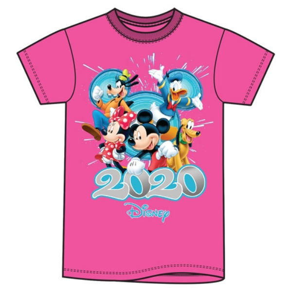 Picture of Toddler T Shirt 2020 Celebration Mickey Minnie Goofy Donald Pluto Pink