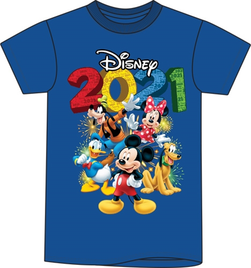 Picture of Youth 2021 Fun Friends Mickey Minnie Pluto Donald Goofy Tee Royal Blue