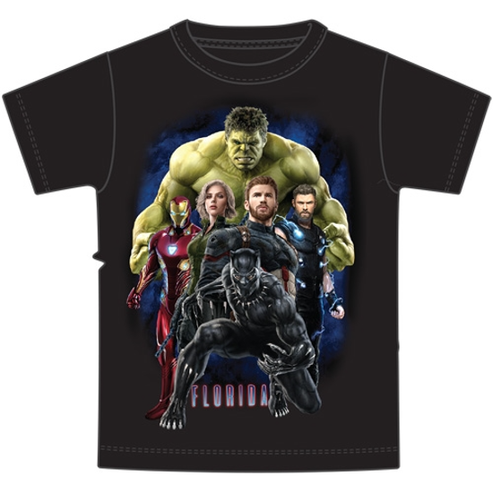 Picture of Youth Boys T Shirt Marvel Strong Black Florida Namedrop