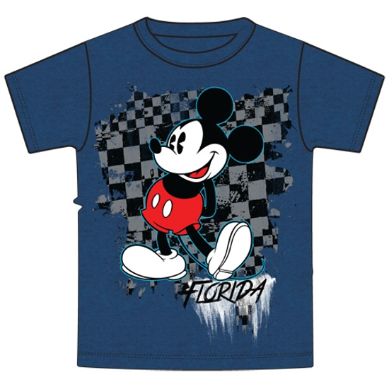 Picture of Youth Boys Tee Shirt Check it Out Mickey Blue Florida Namedrop