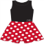 Picture of Disney Minnie Mouse Women's Black and Red Polka Dot Dress Medium