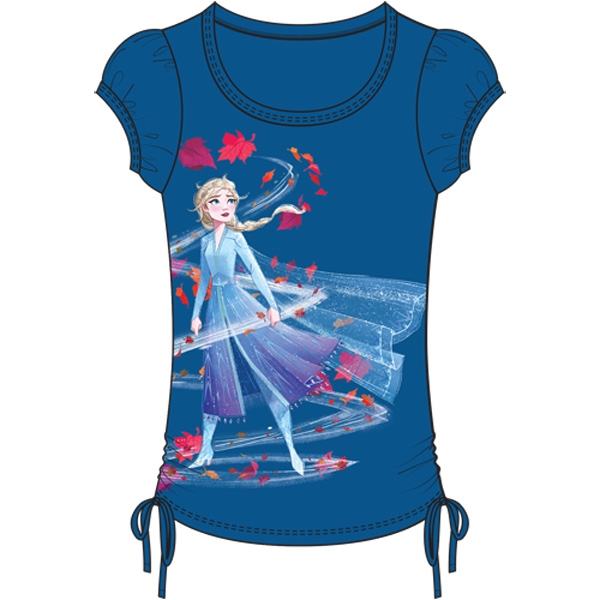 Picture of Girls Frozen II Fall Wind Spin Elsa Side Tie Top Blue