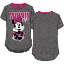 Picture of Youth Girls Ringer Tee Minnie Sitting in Style Charcoal & Fuchsia