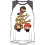 Picture of Youth Girls Raglan Tank Top Harry Potter Wand Multi-Colored