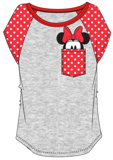 Picture of Youth Minnie Peeking Pocket Tee Gray