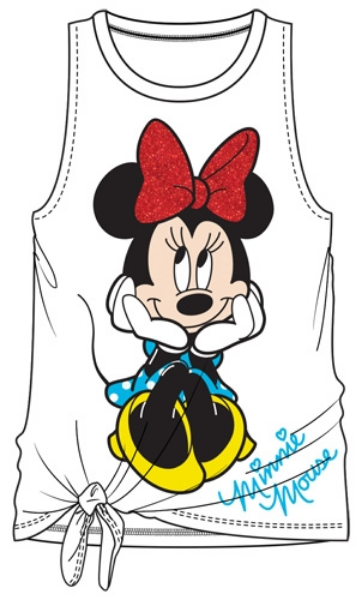 Picture of Youth Girls Tank Side Front Tye Minnie Face Palm, White