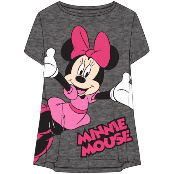 Picture of Youth Girls Fashion Hi Lo Top Jumping Minnie Heather Charcoal
