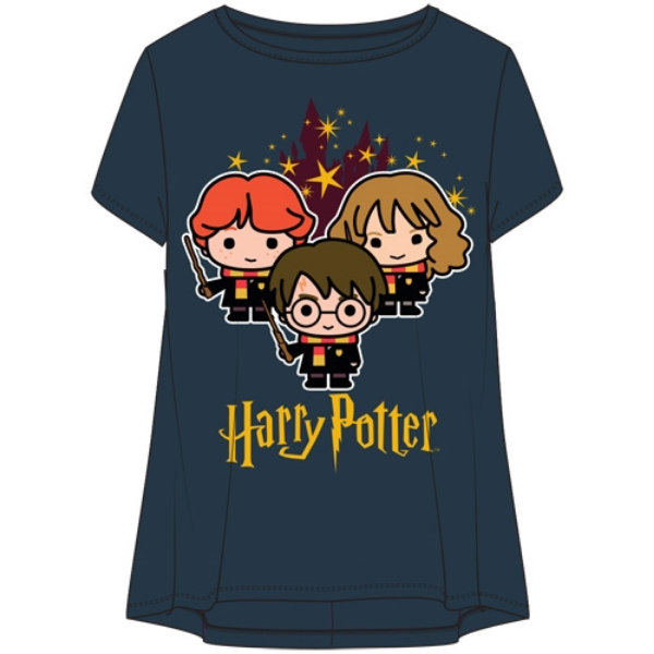 Picture of Harry Potter Youth Girls Fashion Top Hogwarts Stars Dusty Navy
