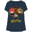 Picture of Harry Potter Youth Girls Fashion Top Hogwarts Stars Dusty Navy