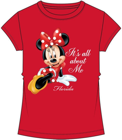Picture of Youth Girls Fashion Top All About Me Minnie Mouse Red