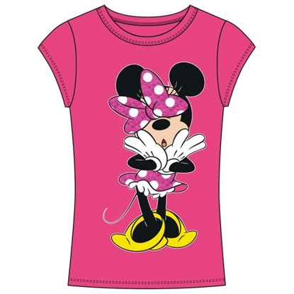 Picture of Youth Girls Fashion Top Shy Minnie Bow Pink