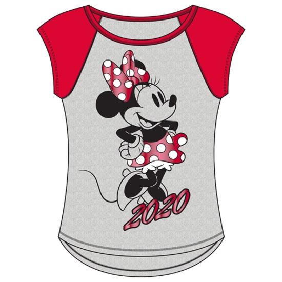 Picture of Junior Cap Sleeve 2020 Minnie Dots Fashion Top Gray Red