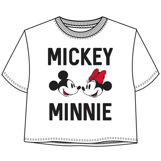 Picture of Junior Mickey Minnie Crop Top White