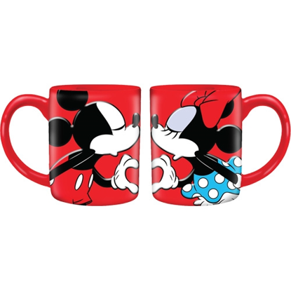 Picture of Mickey Minnie Love 14oz Relief Mug Red