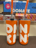 Picture of New Orange DUNKIN DONUTS 22oz Stainless Steel Sipper With Straw 2021 Tumbler