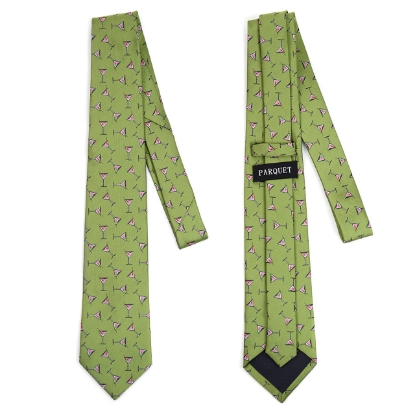 Martini Glass Pattern Novelty Tie